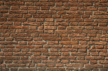 Vintage brick wall texture for design. Panoramic background for text and image.