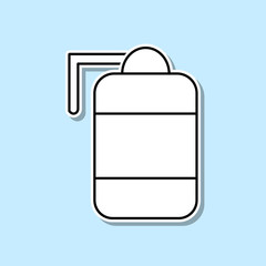 Water big bottle sticker icon. Simple thin line, outline vector of kitchen icons for ui and ux, website or mobile application