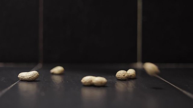 Peanuts strew from the top