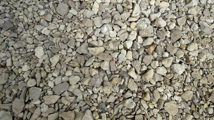 Natural background. Track made of gray stones