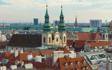 Austria, Vienna, Jesuit Church or University Church view.