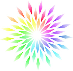 Vector Abstract Rainbow Circle Illustration