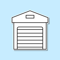 Garage sticker icon. Simple thin line, outline vector of real estate icons for ui and ux, website or mobile application