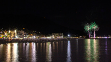 fireworks for the feast of San Rocco in Ceriale