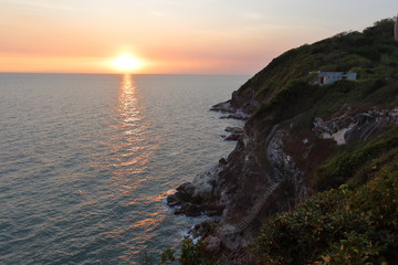 Cement stairs at Perid Island, Chanthaburi, Thailand