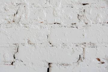 background and texture, brick wall painted white