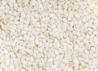 white sesame seeds background