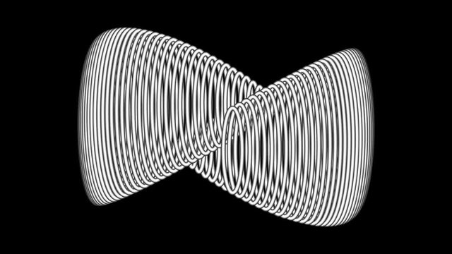 Abstract CGI motion background with moving metallic lines in seamless loop (full HD 1920x1080, 30 fps, 12 s).