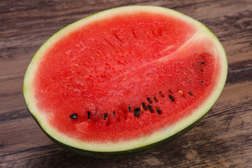 Ripe sweet juicy Half watermelon