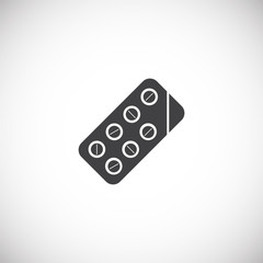 Drugs related icon on background for graphic and web design. Creative illustration concept symbol for web or mobile app