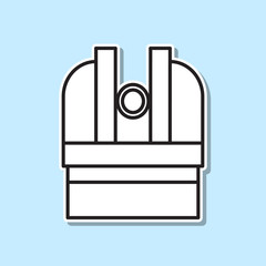 Observatory sticker icon. Simple thin line, outline vector of space icons for ui and ux, website or mobile application