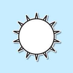 Sun sticker icon. Simple thin line, outline vector of space icons for ui and ux, website or mobile application