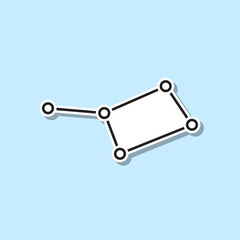 Constellation sticker icon. Simple thin line, outline vector of space icons for ui and ux, website or mobile application