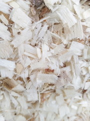 close up of wood shavings