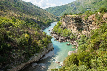 View of The Moraca river valley, Montenegro