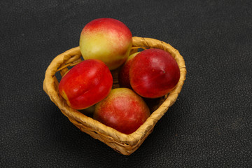 Sweet tasty fresh ripe apricots