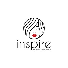 Women Wellness Logo Design Template . women beauty logo Cosmetic Template vector icon design . Beautiful woman Logo Design Illustration . Woman logo for Spa, Fashion & Beauty