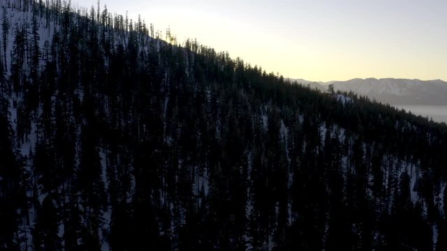 Lake Tahoe Sunset Reveal in Winter