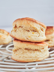 boletos ingleses scones caseros vistos de cerca recién horneados