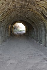 Obraz premium Tunel ,przejscie pod starym mostem