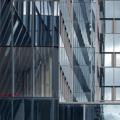 windows of an office building