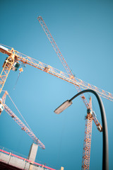 construction site with crane