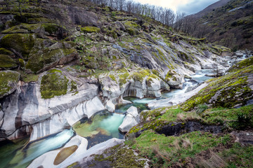Route of Los Pilones del Valle del Jerte in Cácetres, Extremadura, Spain.