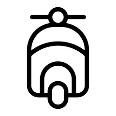 Scooter icon in line style. Motorbike sign.