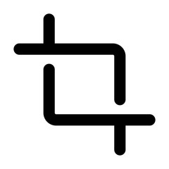 Obraz premium Crop image icon in line style.