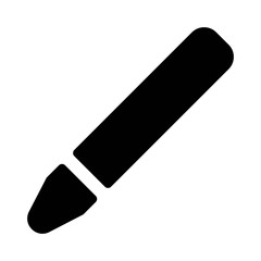 Pencil, pen icon in solid line style. Stationery sign.
