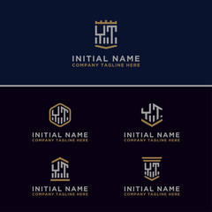 Inspiring logo design Set, for companies from the initial letters of the YT logo icon. -Vectors