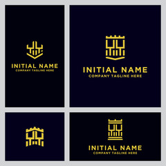 Inspiring logo design Set, for companies from the initial letters of the YY logo icon. -Vectors