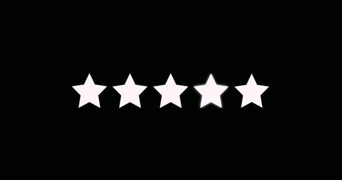5 yellow stars for evaluation