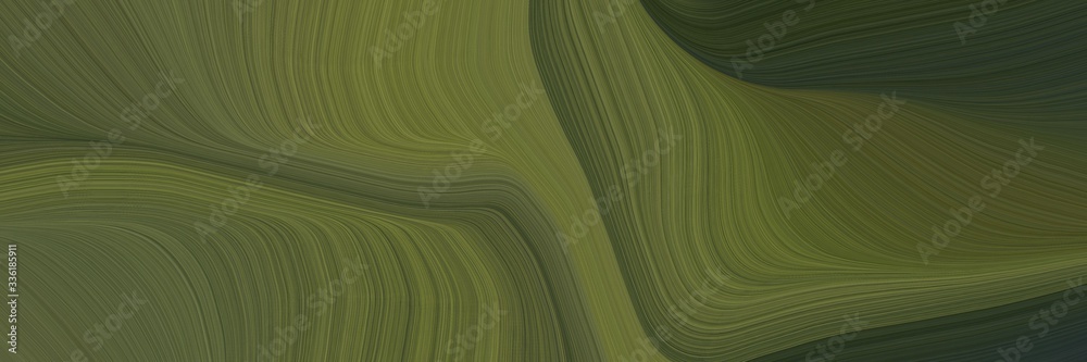 Poster elegant moving header with dark olive green, very dark green and dark slate gray colors. fluid curve