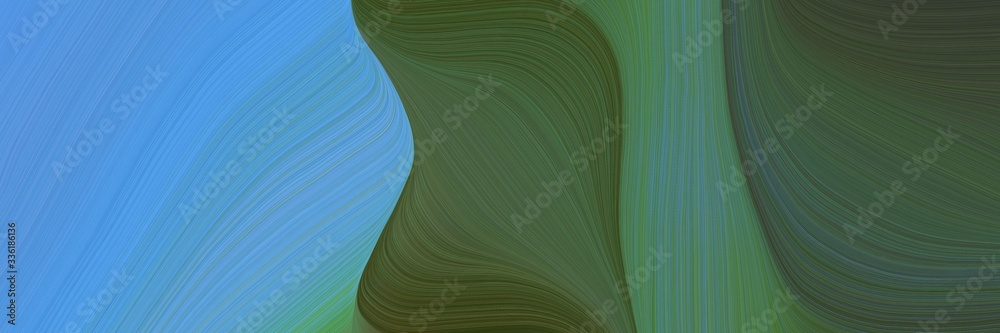Poster elegant artistic horizontal banner with corn flower blue, dark slate gray and blue chill colors. flu