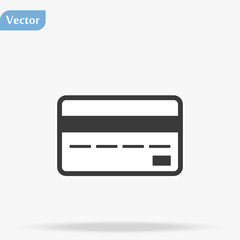 Obraz premium Credit Card, Credit Card icon vector, in trendy flat style isolated on white background. Credit Card icon image, Credit Card icon illustration