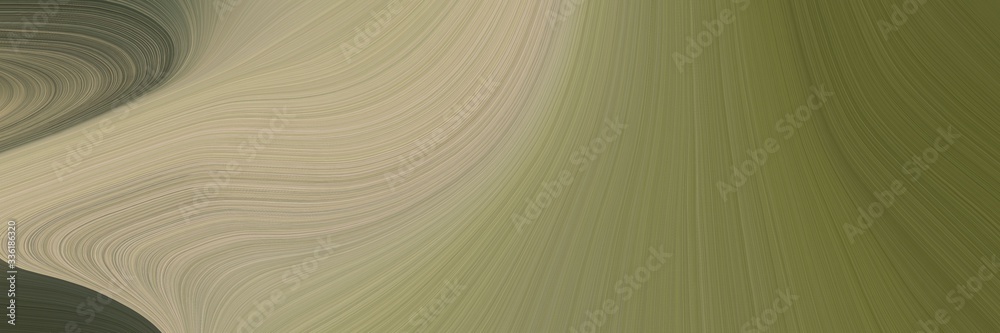 Poster elegant decorative banner with pastel brown, gray gray and tan colors. fluid curved lines with dynam