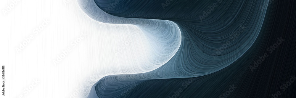 Aufkleber elegant flowing designed horizontal banner with lavender, very dark blue and light slate gray colors. fluid curved lines with dynamic flowing waves and curves