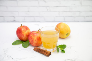 Apple juice and apples