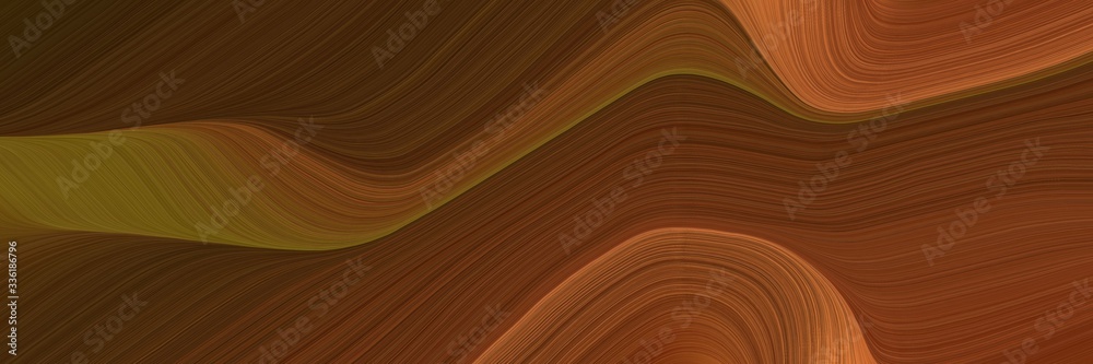 Poster elegant dynamic header with chocolate, brown and coffee colors. fluid curved lines with dynamic flowing waves and curves