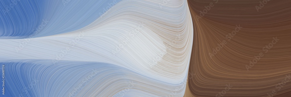 Poster elegant surreal designed horizontal header with old mauve, pastel blue and steel blue colors. fluid 