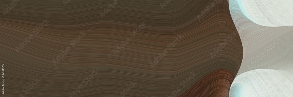 Poster elegant artistic horizontal banner with old mauve, silver and rosy brown colors. fluid curved lines with dynamic flowing waves and curves