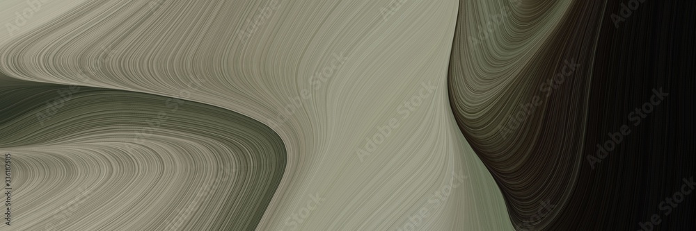 Poster elegant moving horizontal header with gray gray, very dark green and dark olive green colors. fluid 