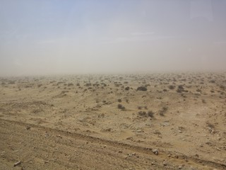 Fototapeta na wymiar dirt road in the desert