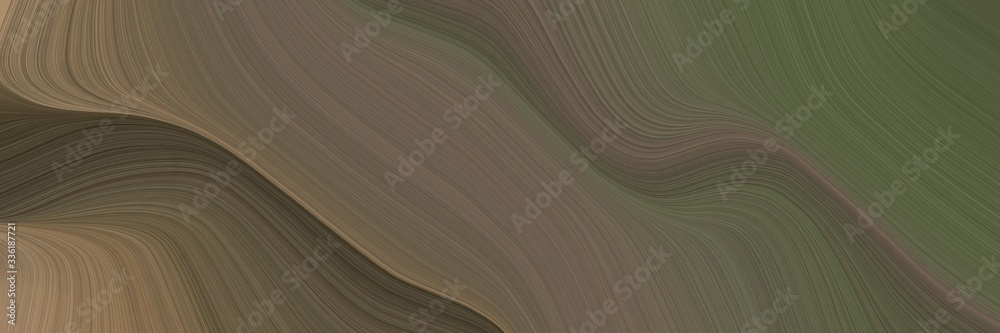 Aufkleber elegant decorative designed horizontal header with dark olive green, pastel brown and very dark gree