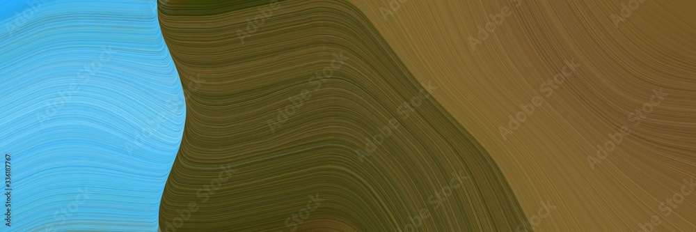 Poster elegant modern horizontal header with dark olive green, medium turquoise and very dark green colors.