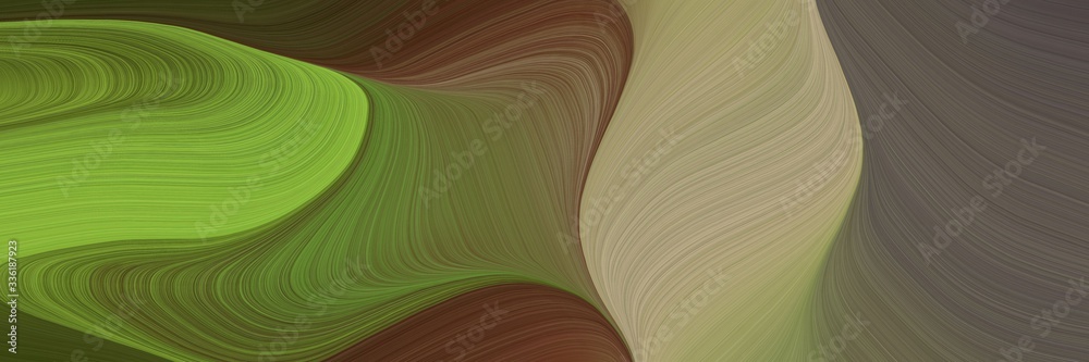 Aufkleber elegant colorful banner design with dark olive green, dark khaki and very dark green colors. fluid c