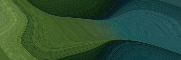 elegant modern header design with dark slate gray, dark olive green and very dark green colors. fluid curved lines with dynamic flowing waves and curves