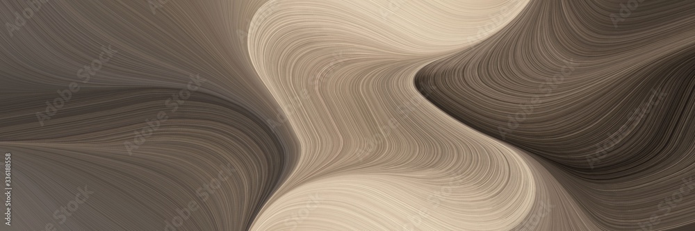 Aufkleber elegant dynamic designed horizontal header with dim gray, pastel brown and tan colors. fluid curved 