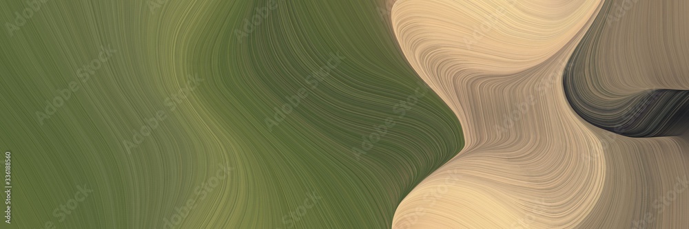 Poster elegant colorful horizontal header with pastel brown, dark olive green and burly wood colors. fluid 